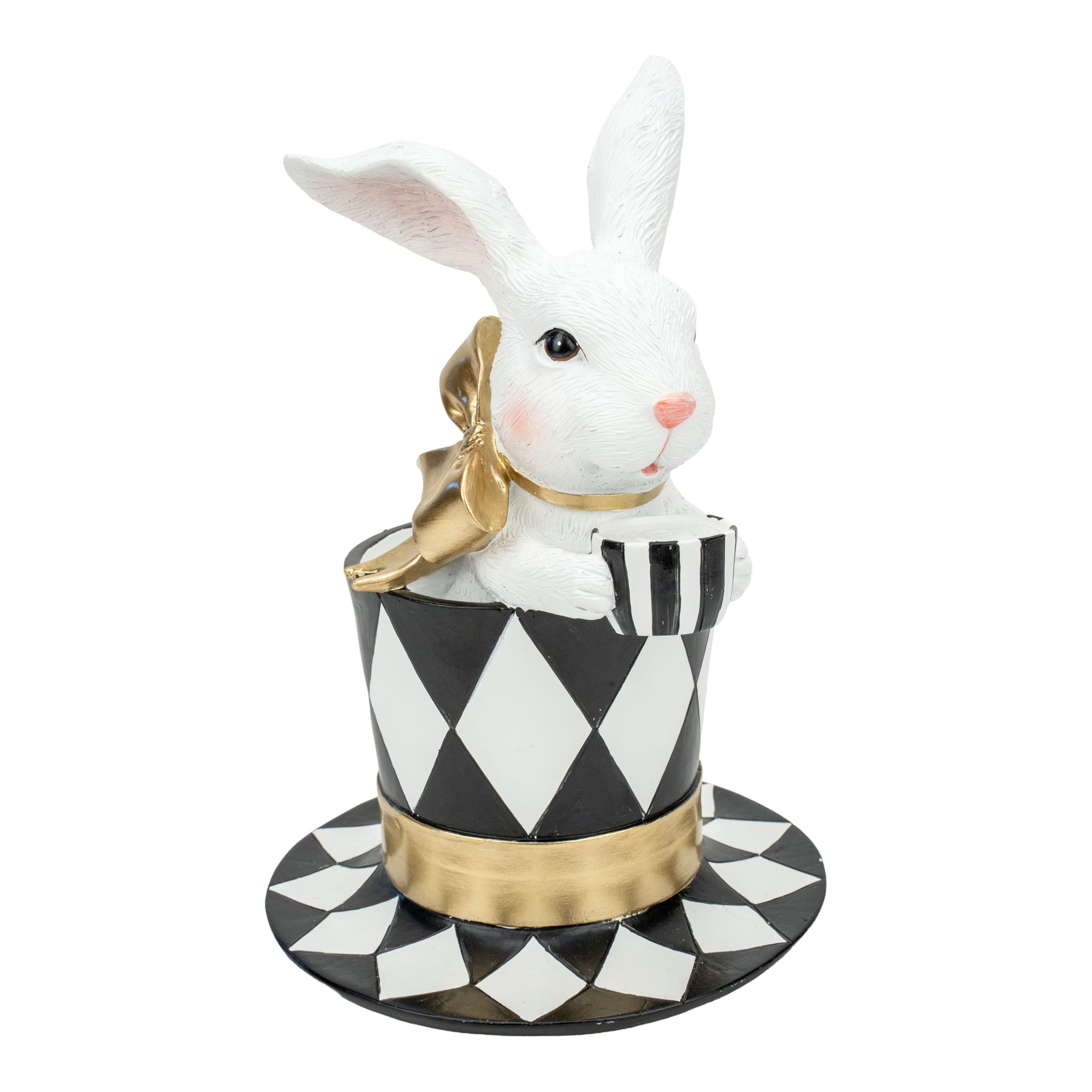 Luxe Bunny in Hat - Seasonal Decor