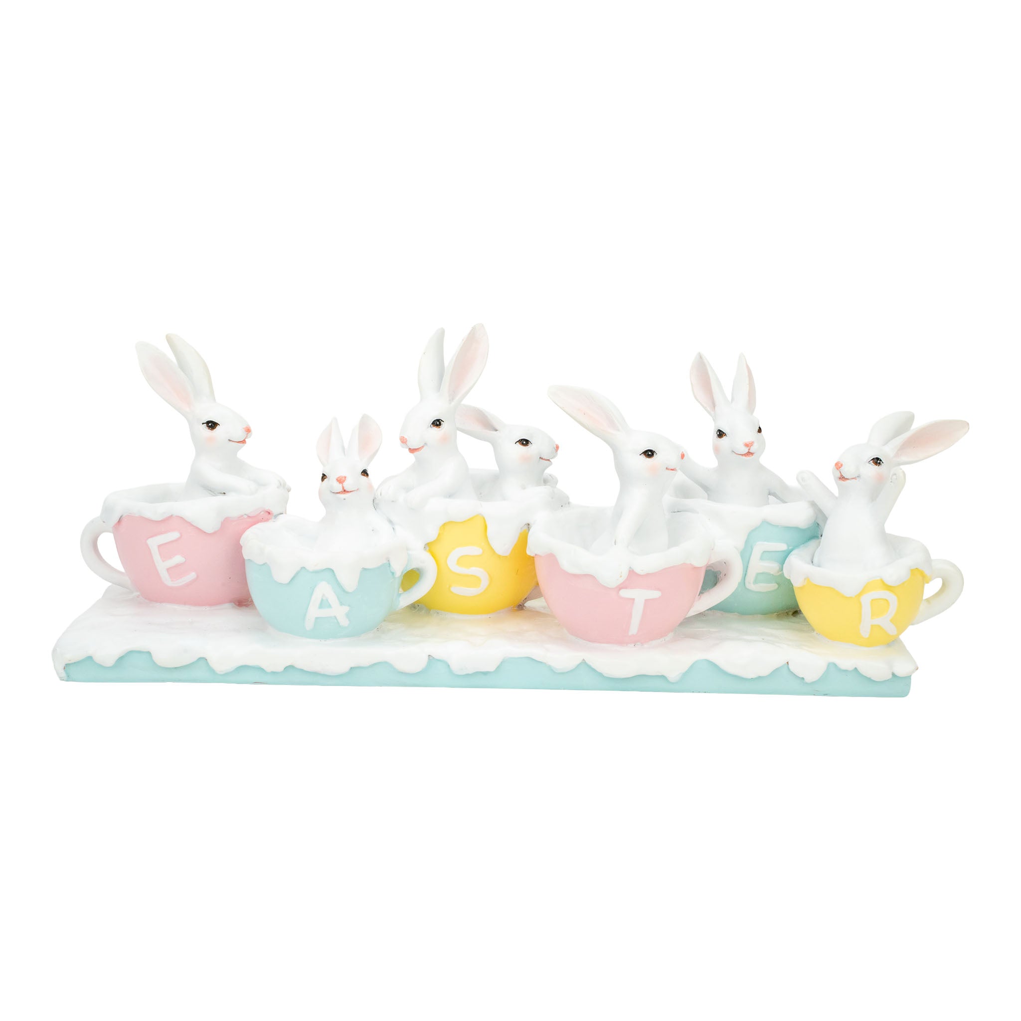 Sweet Bunny in Cup Easter Sign - Seasonal Decor