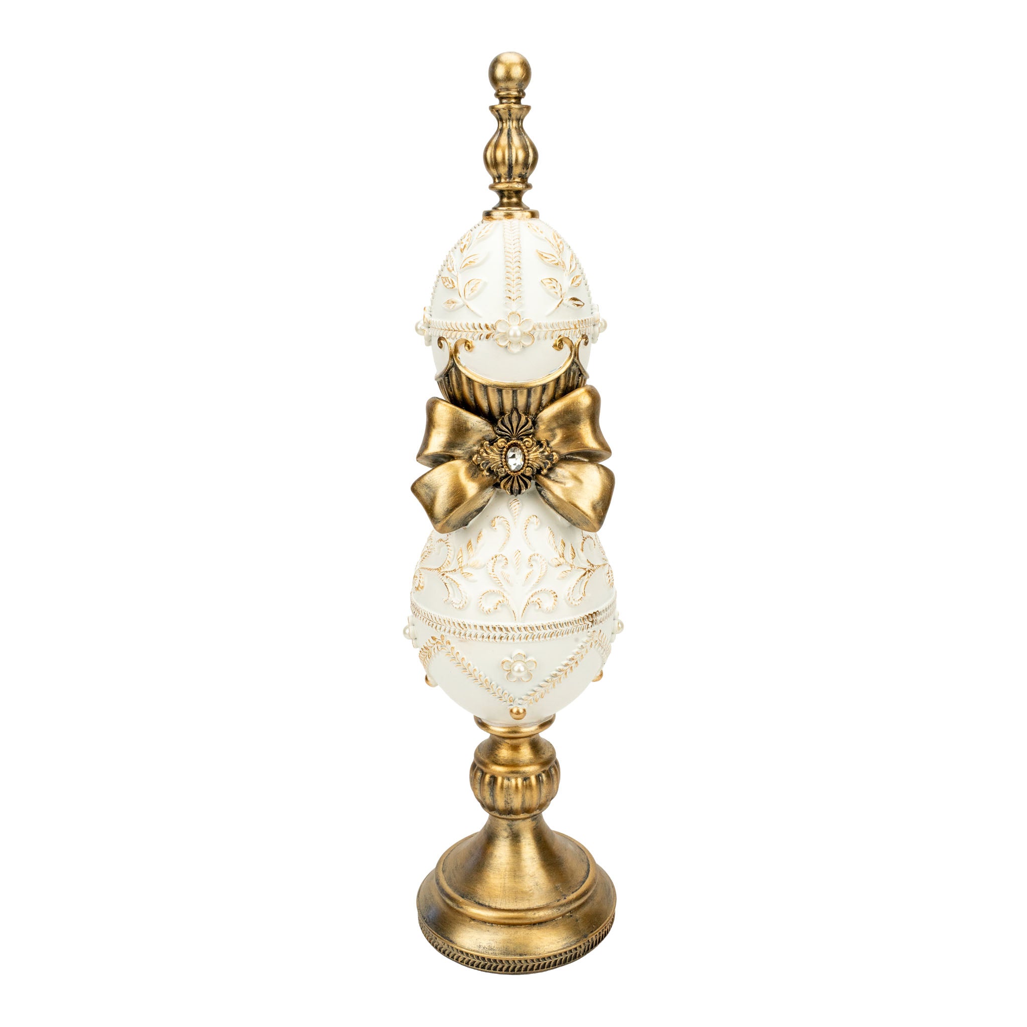 55.7cm Elegant Tiered Egg Finial - Seasonal Decor