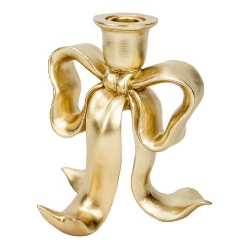 Champagne Bow Candle Holder - Sm - Seasonal Decor