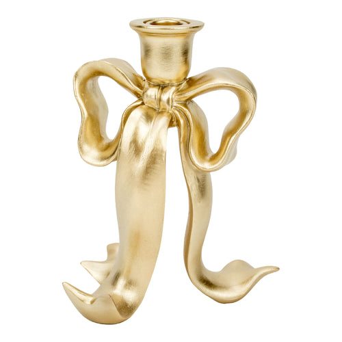 Champagne Bow Candle Holder Lge - Seasonal Decor