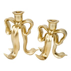 Champagne Bow Candle Holder Lge - Seasonal Decor