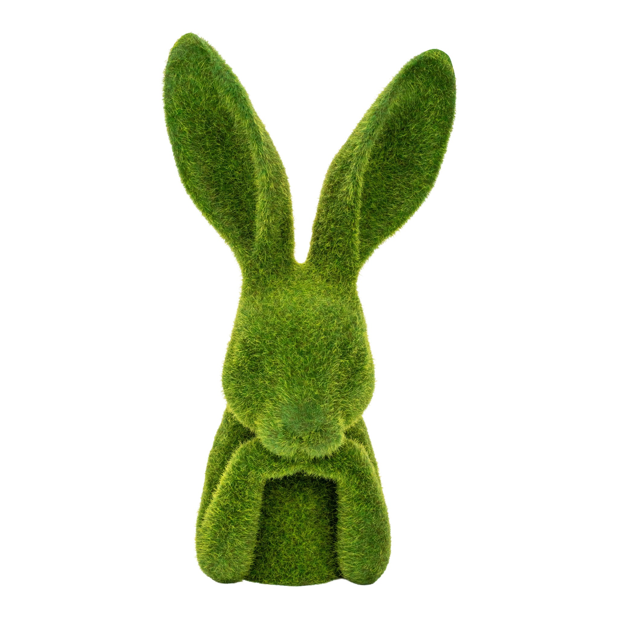 28cm Flocked Pondering Rabbit - Seasonal Decor