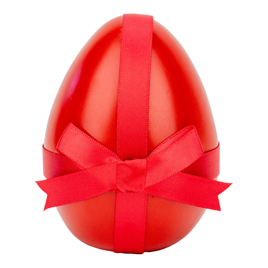 10cm Red Egg with Bow - Seasonal Decor
