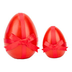 10cm Red Egg with Bow - Seasonal Decor