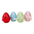 10cm Red Egg with Bow - Seasonal Decor