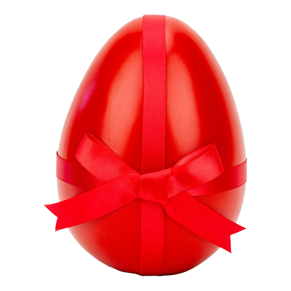 15cm Red Egg with Bow - Seasonal Decor