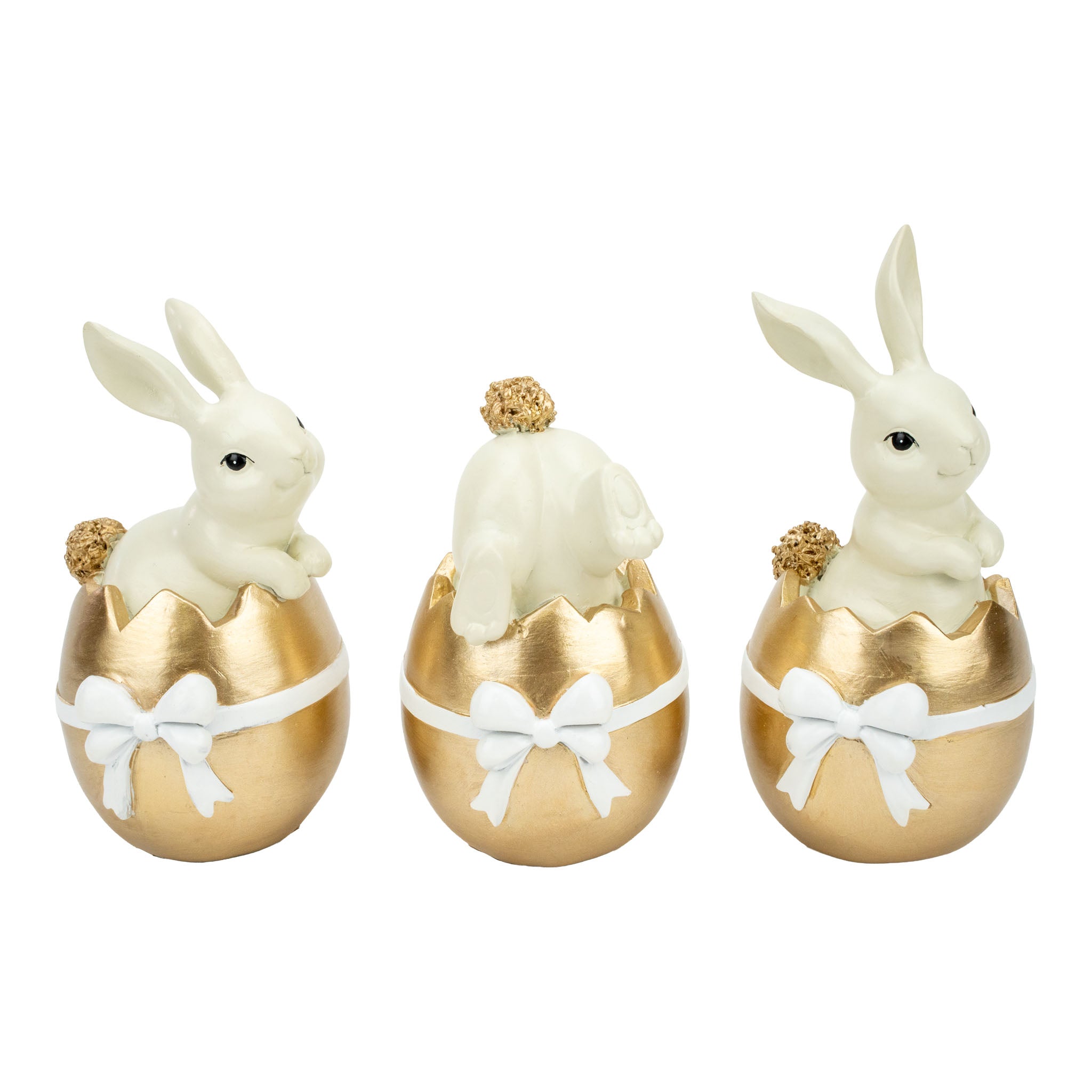 Bunny in Gold Egg Assorted - Seasonal Decor