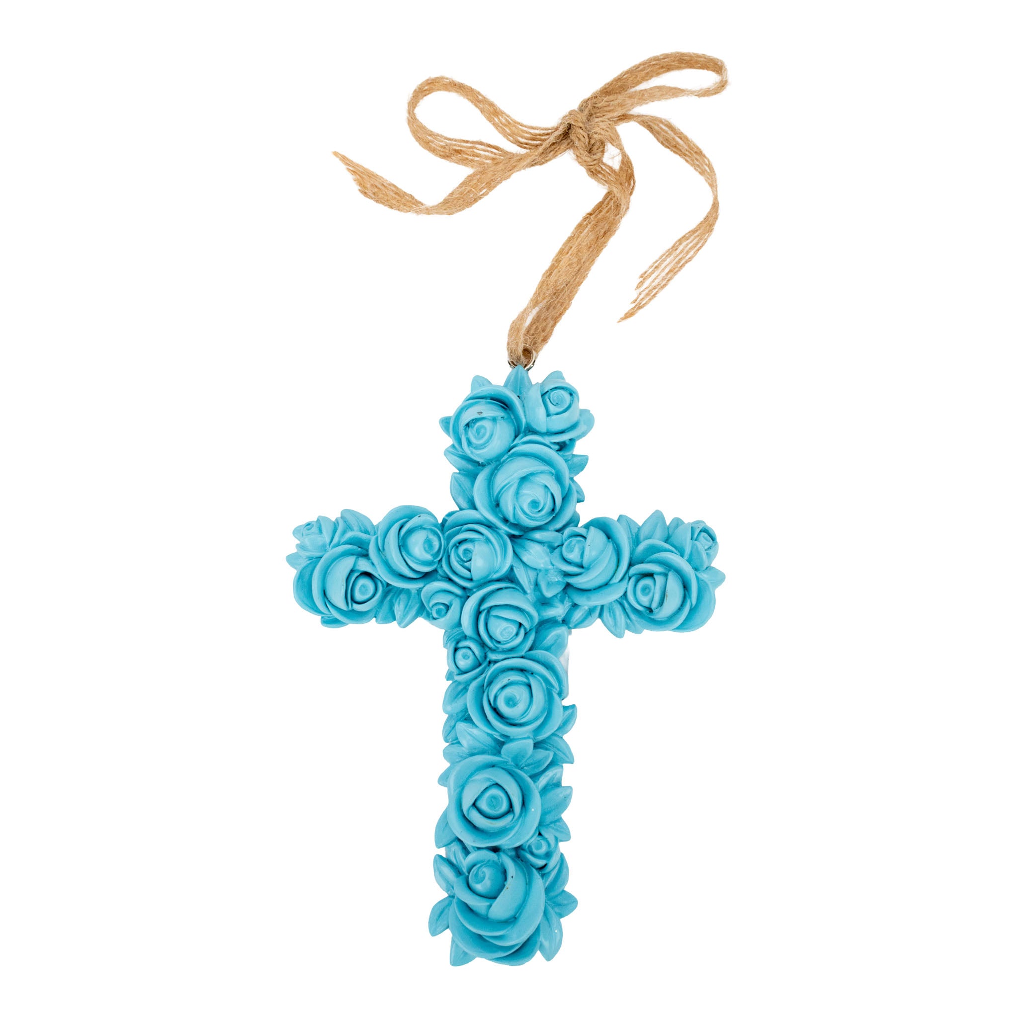 13cm Cross Blue Hanging - Seasonal Decor