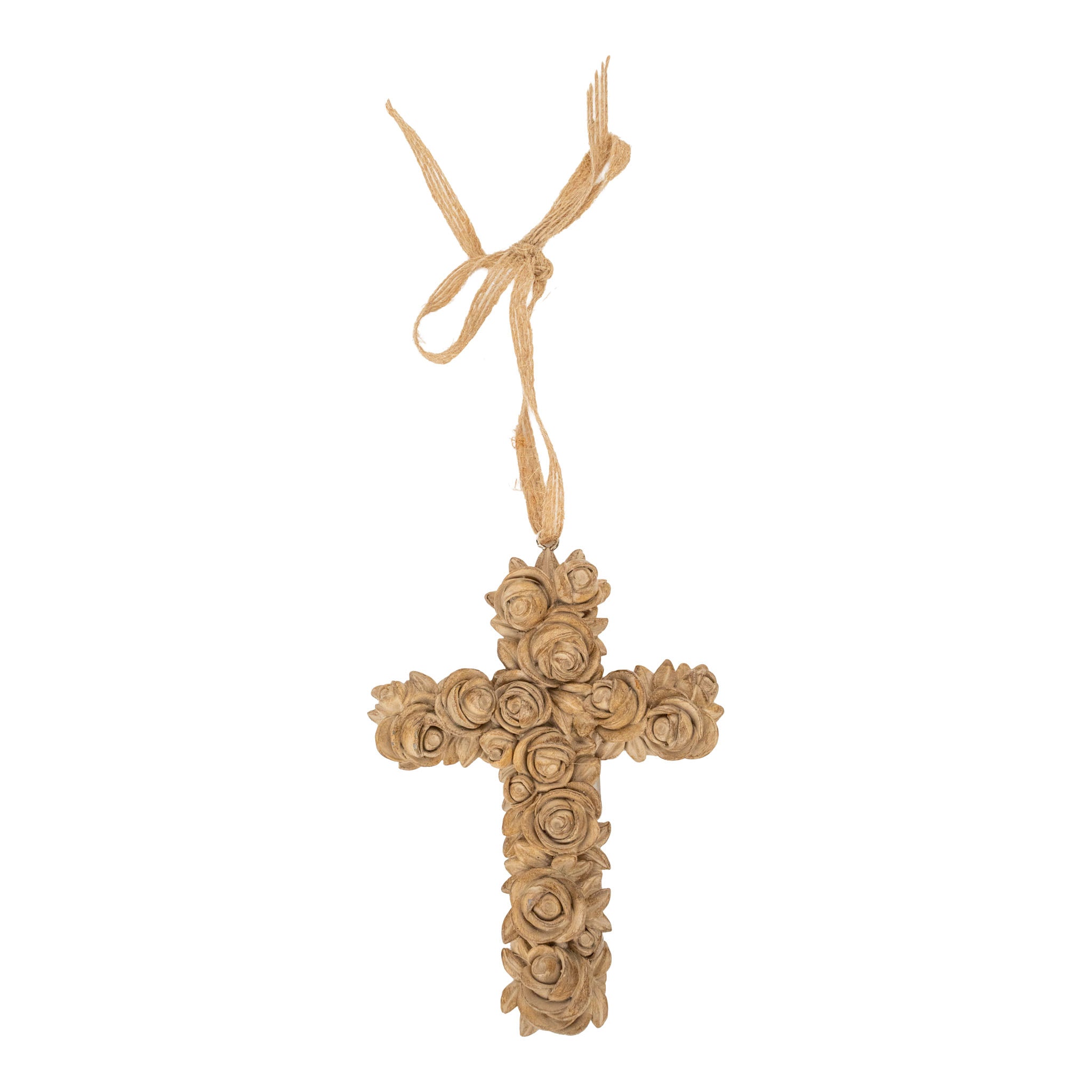 13cm Cross Natural Hanging - Seasonal Decor