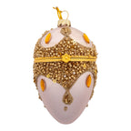 9cm Encrusted Pink Egg Hanging Trinket Box - Seasonal Decor
