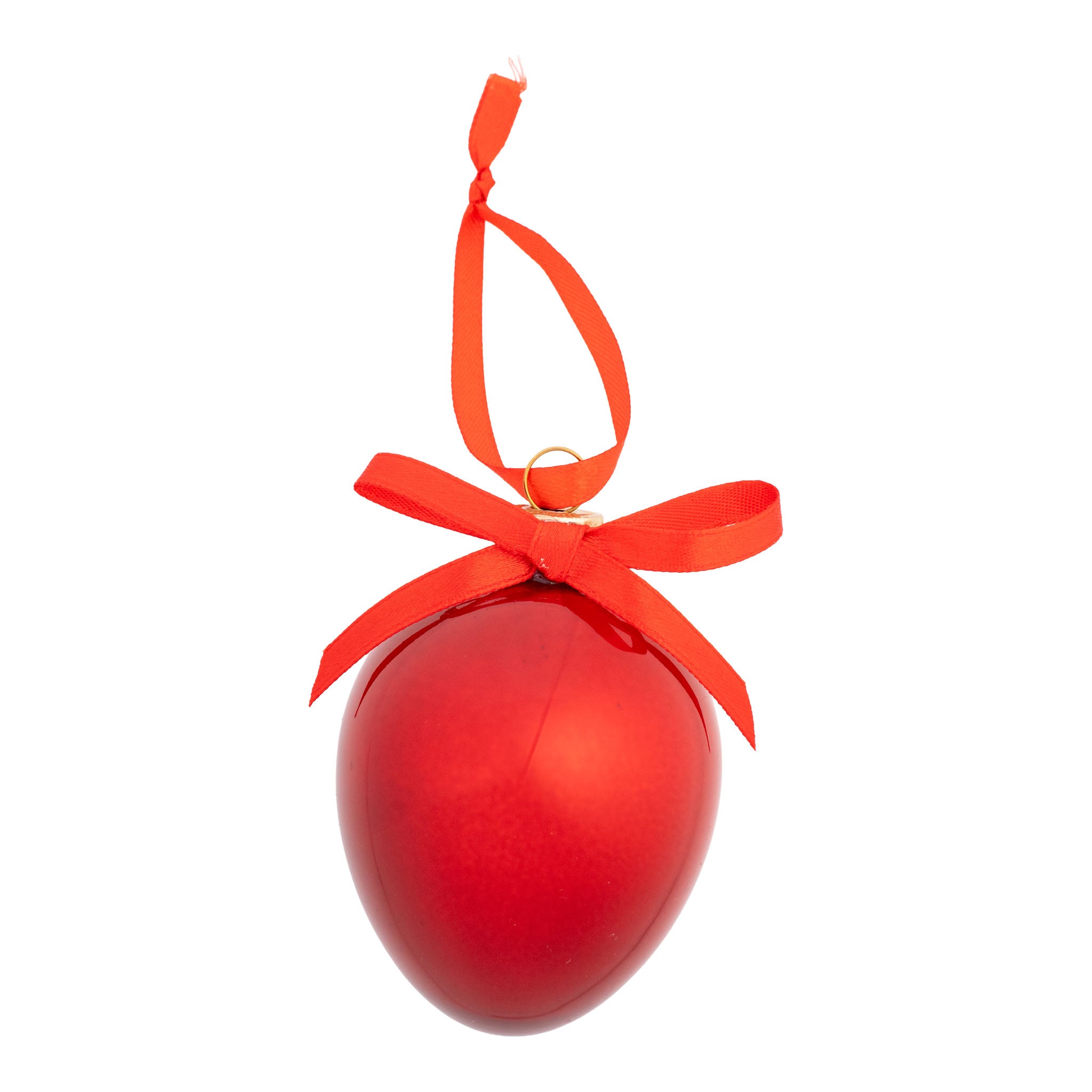 8cm Red Gloss Egg Hanging - Seasonal Decor