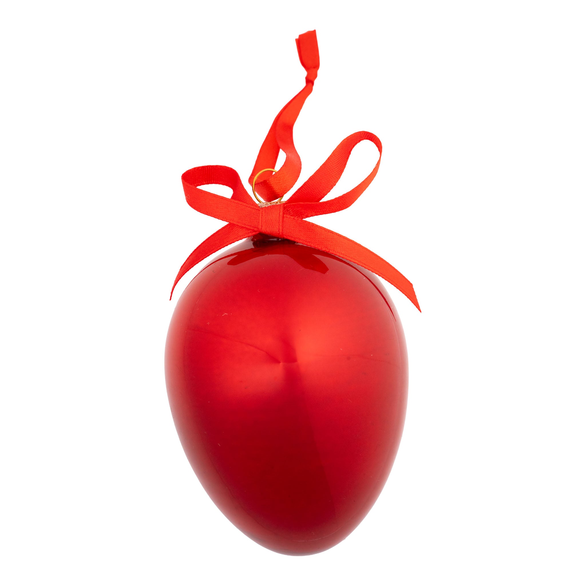 10cm Red Gloss Egg Hanging - Seasonal Decor