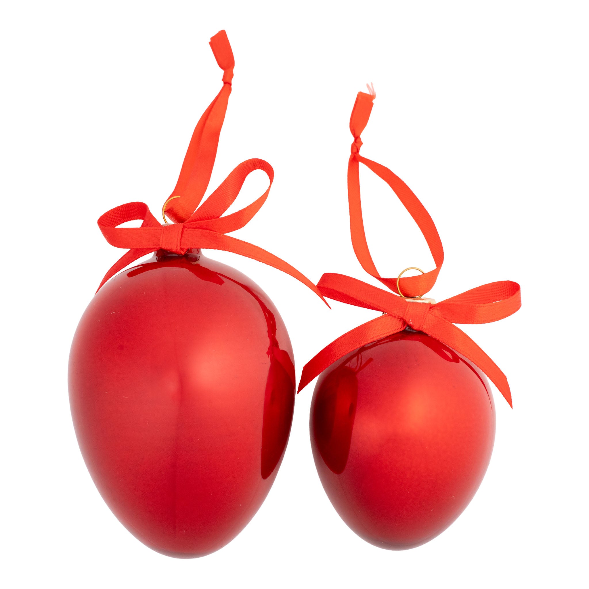 10cm Red Gloss Egg Hanging - Seasonal Decor