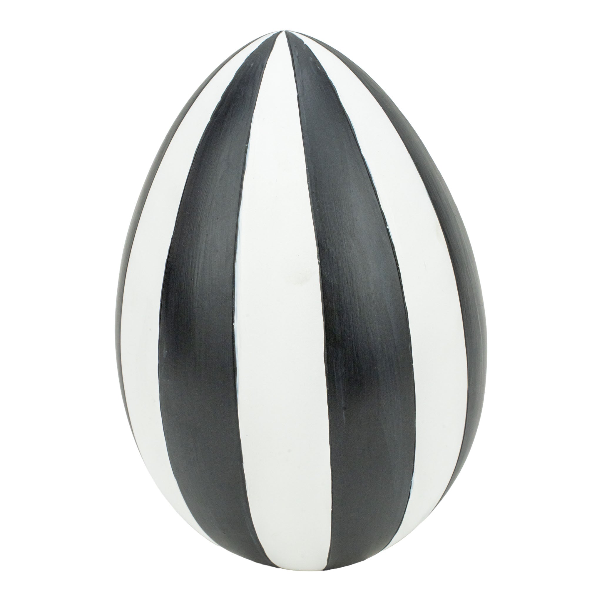 20cm Luxe Striped Egg - Seasonal Decor