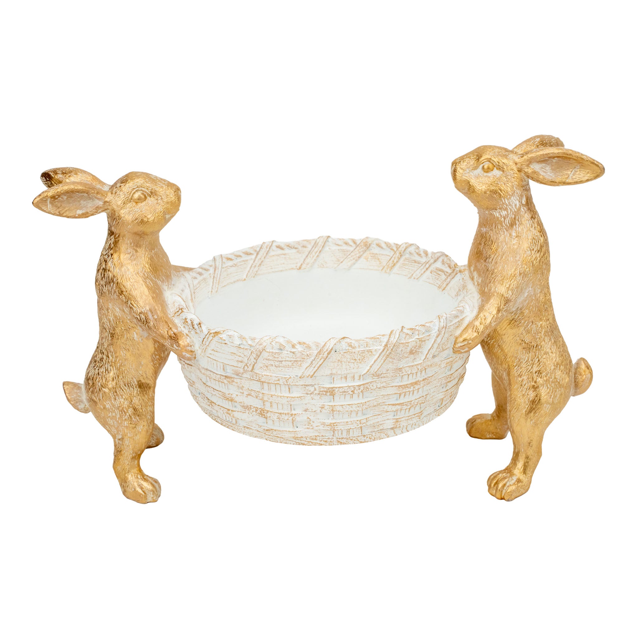 Golden Bunny Planter - Seasonal Decor