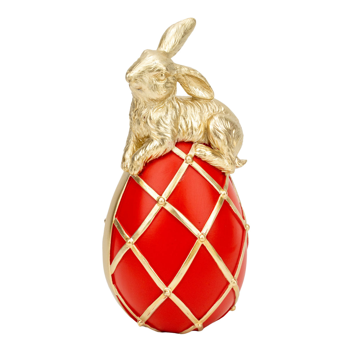 15cm Bunny on Luxe Red Egg