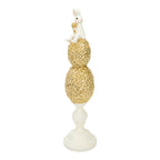 38.5cm Bunny on Champagne Floral Eggs - Seasonal Decor