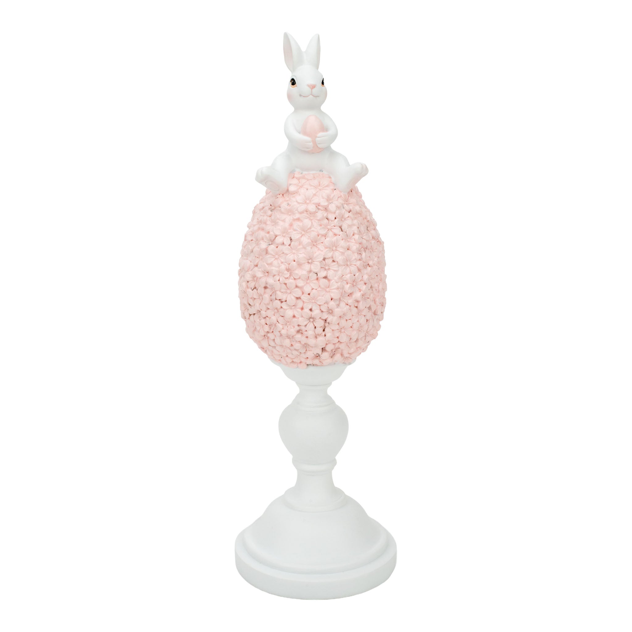 30cm Bunny on Pink Floral Eggs - Seasonal Decor