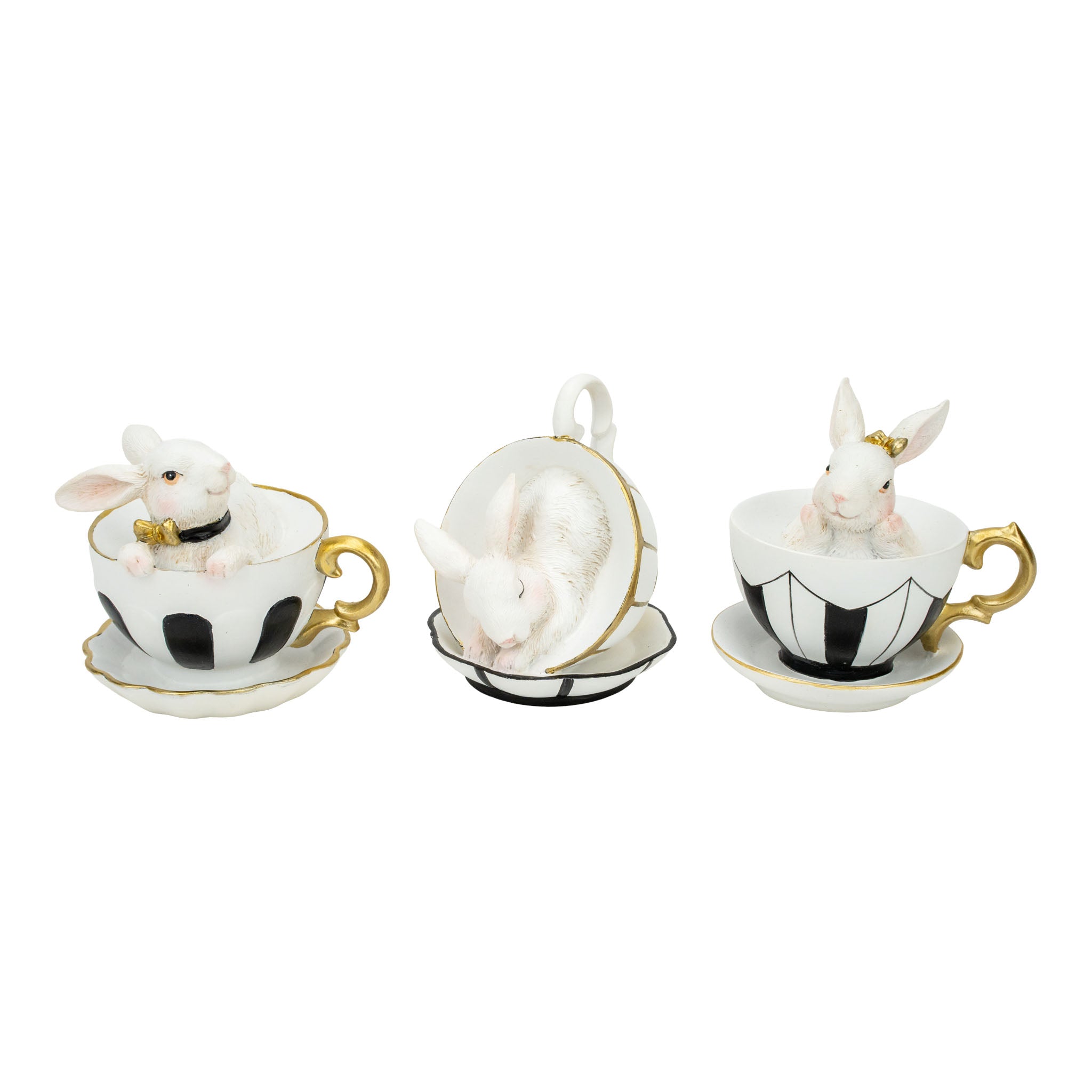 Luxe Bunny in Tea Cups Assorted - Seasonal Decor