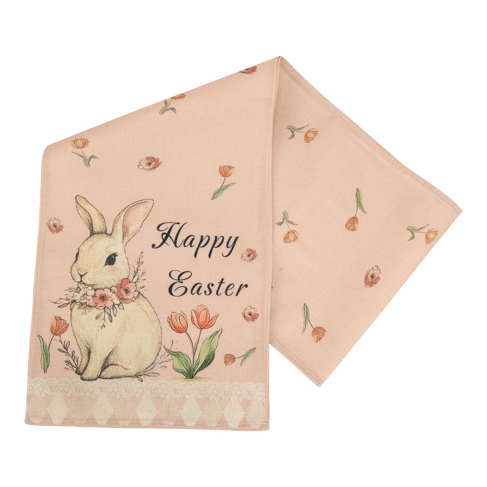 Blush Happy Easter Table Runner - Seasonal Decor