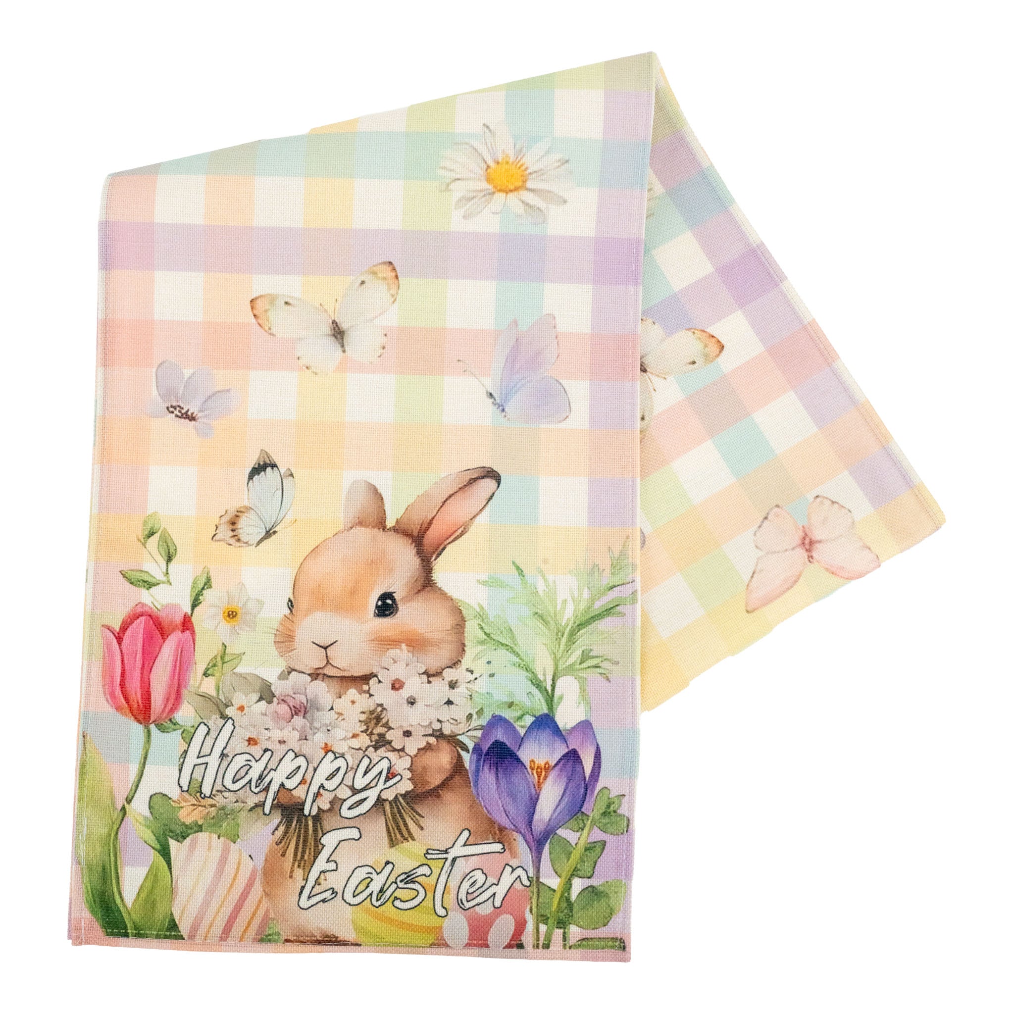 Checkered Sweetness  Pastel Table Runner - Seasonal Decor
