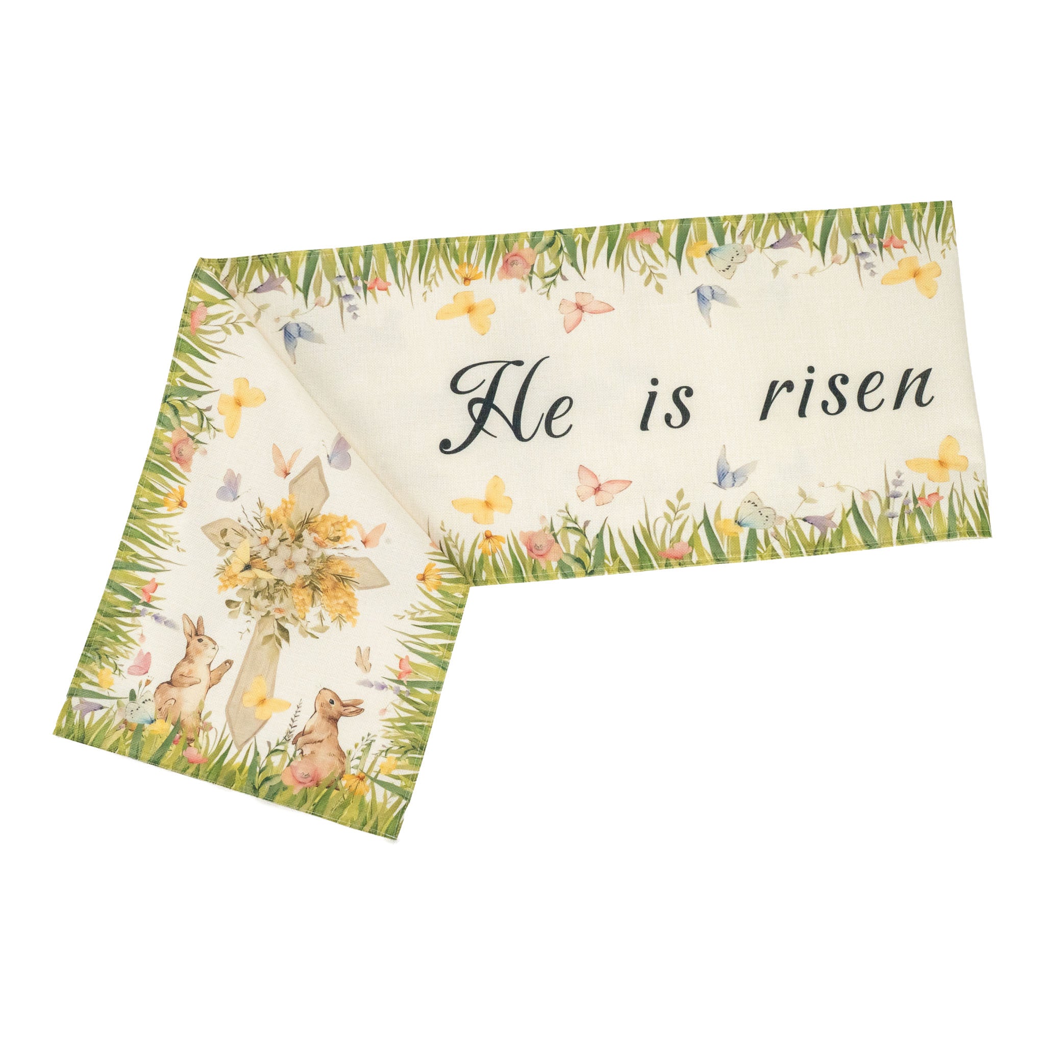 He is Risen Floral Table Runner - Seasonal Decor