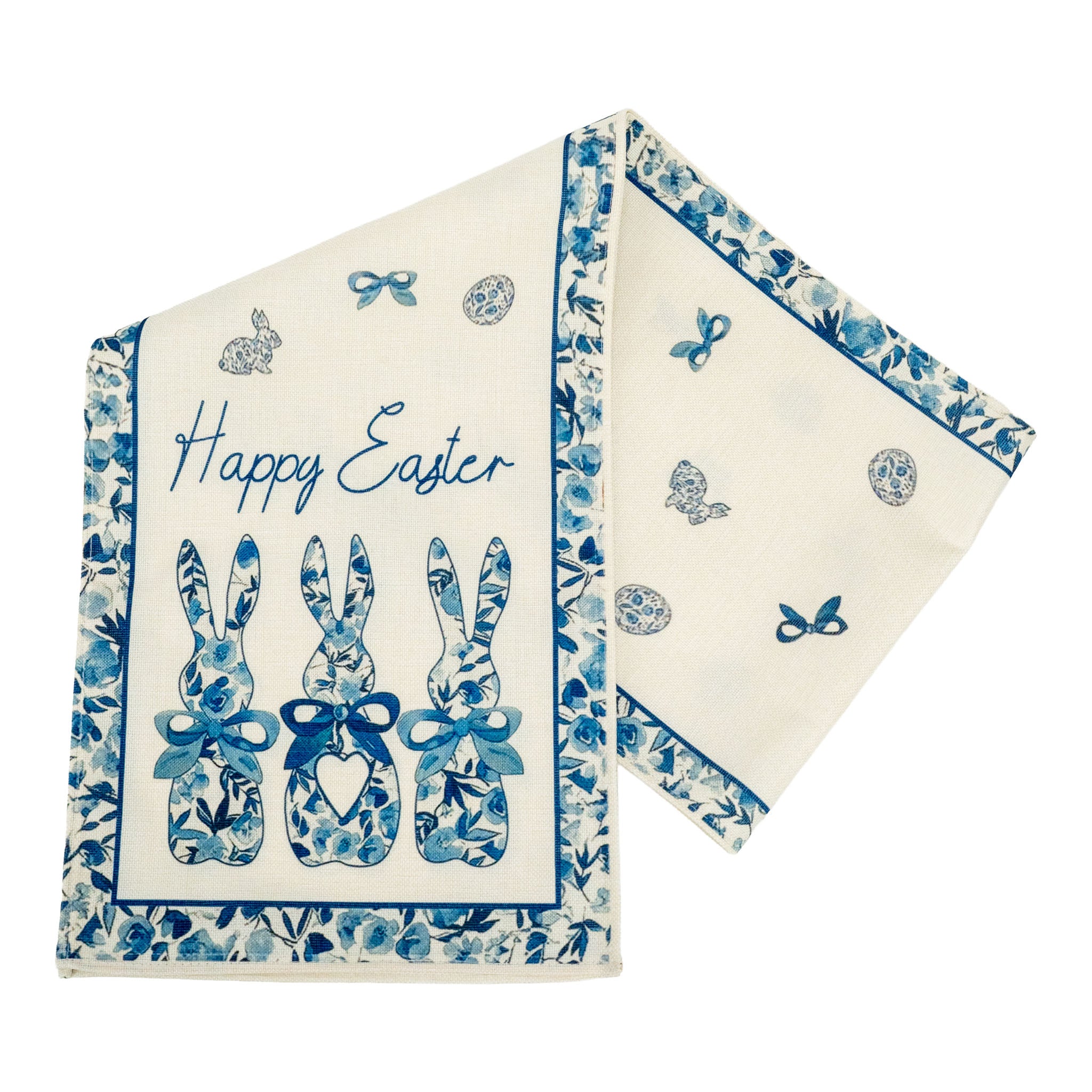 Blue Floral Table Runner - Seasonal Decor