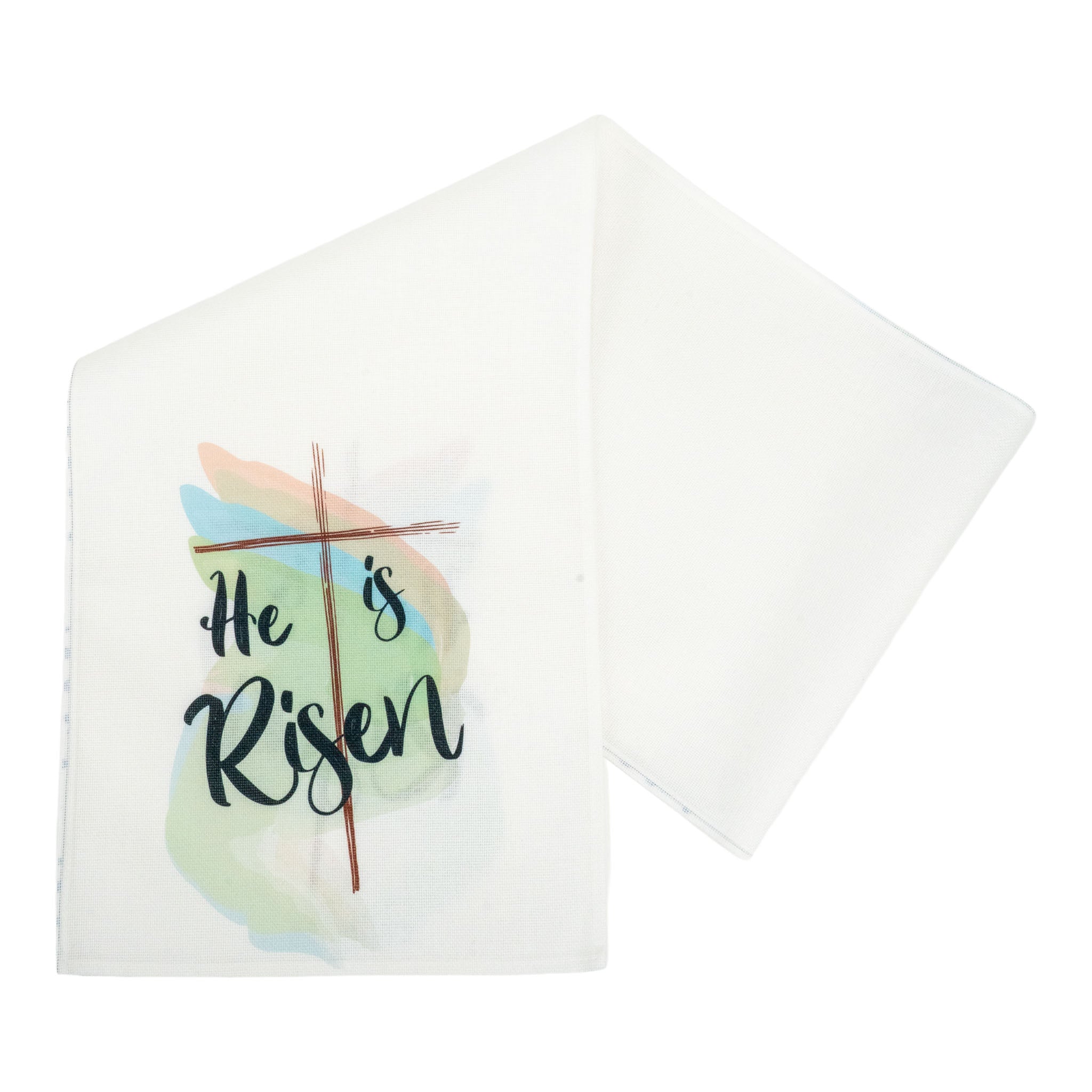 He is Risen White Table Runner - Seasonal Decor
