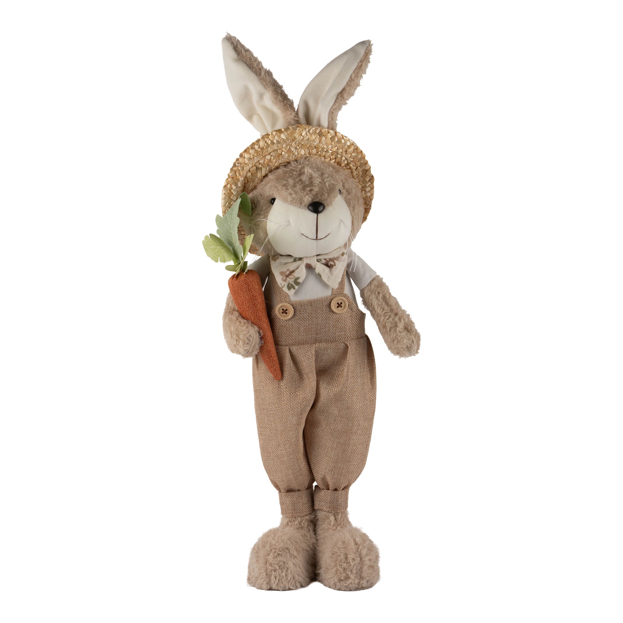 60cm Assorted 'The Fluffingtons' His & Her Plush Standing Bunnies - Seasonal Decor