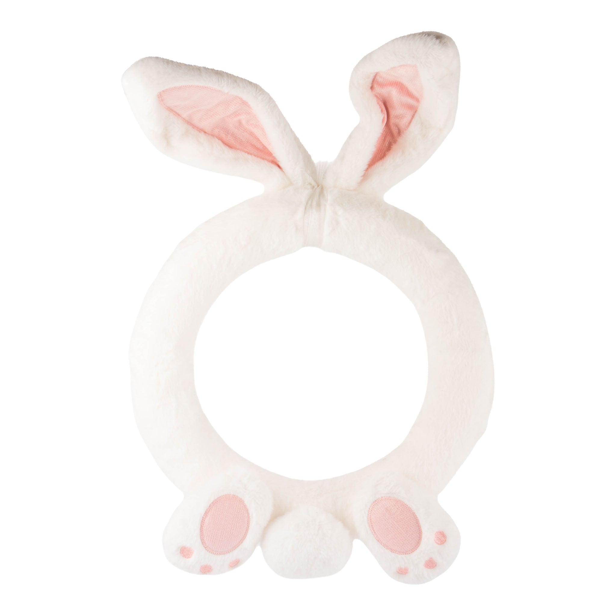 60cm Plush Rabbit Ear Hanging Wreath - Seasonal Decor