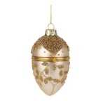 10cm Encrusted Gold Trinket Box Hanging Egg - Seasonal Decor
