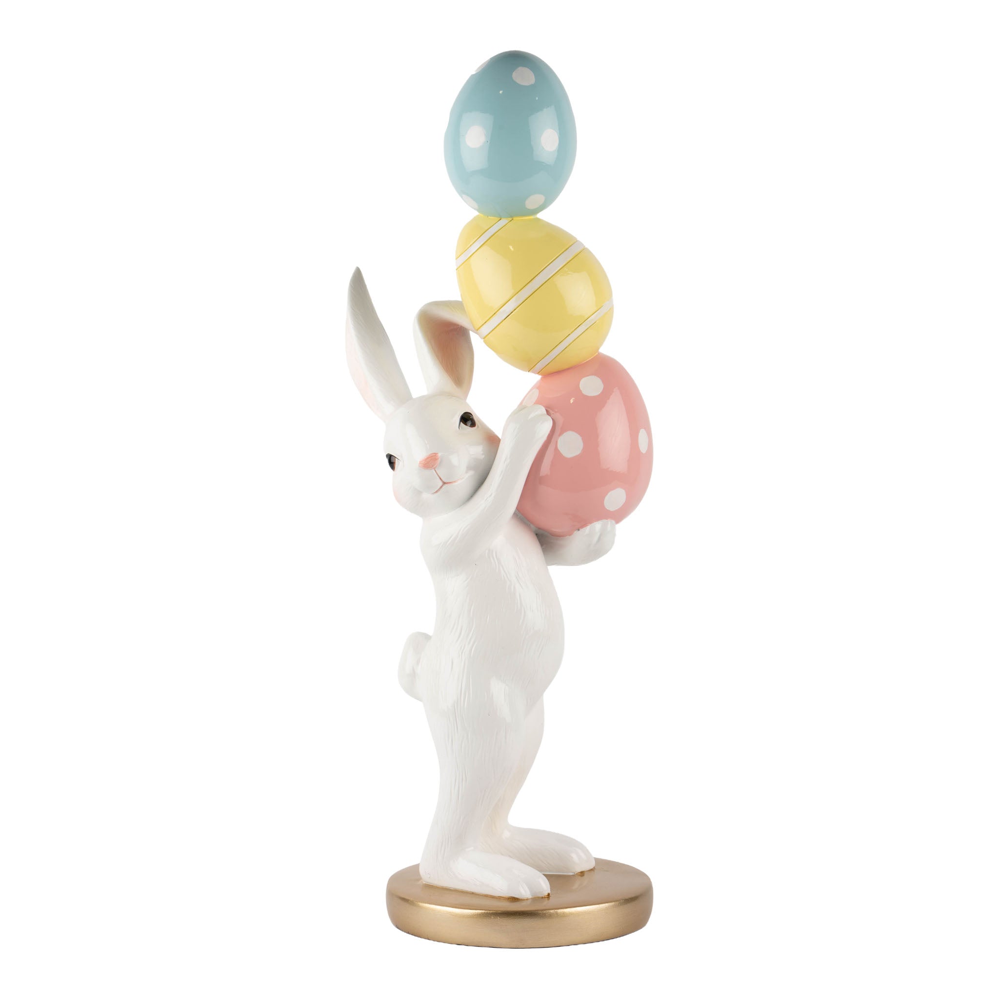 50cm Standing Juggling Pastel Eggs Bunny - Seasonal Decor