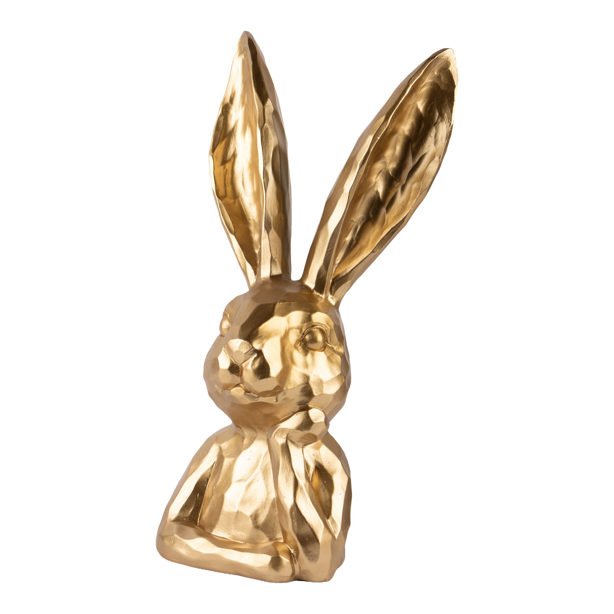 38cm Gold Bunny Bust - Seasonal Decor