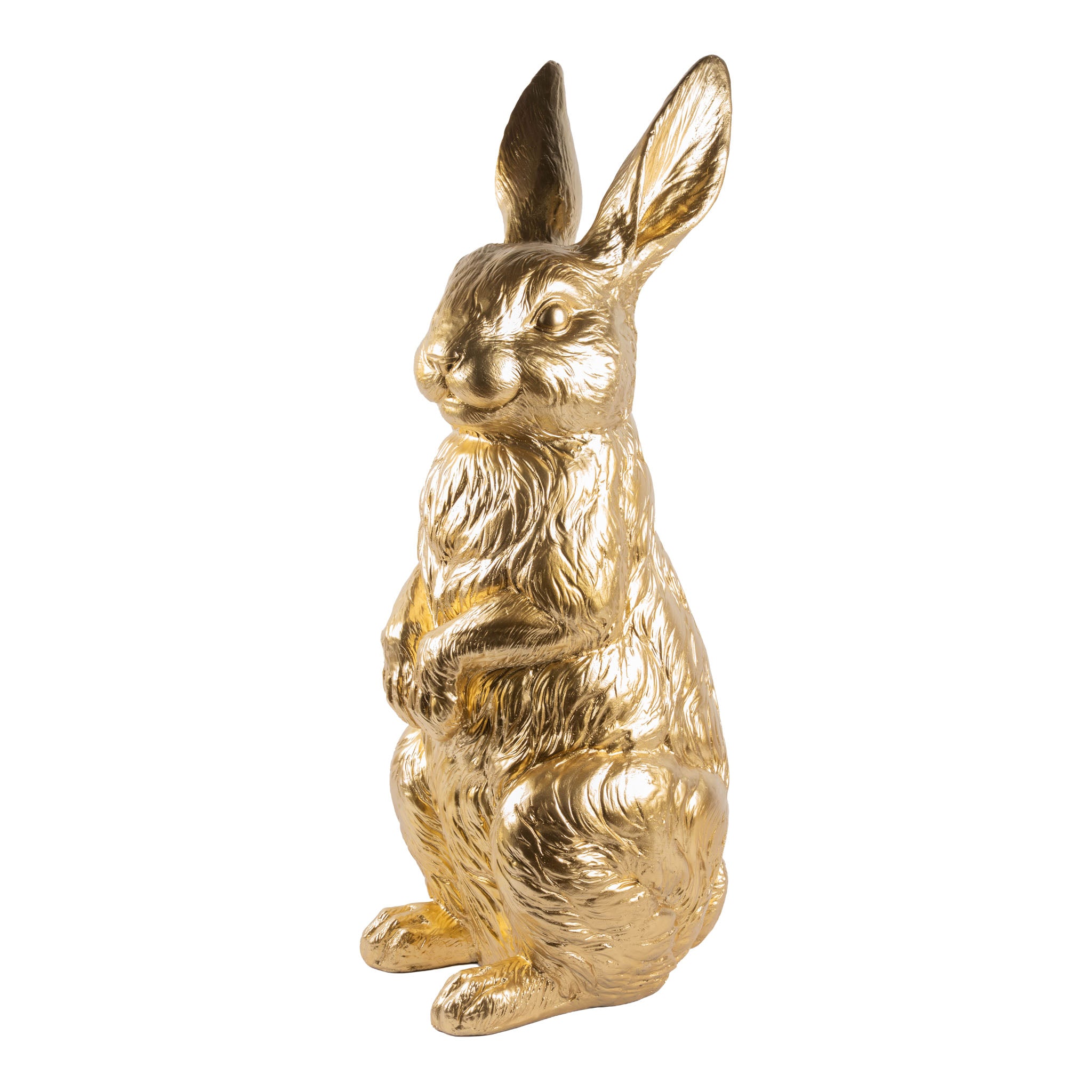 76cm Standing Gold Bunny - Seasonal Decor