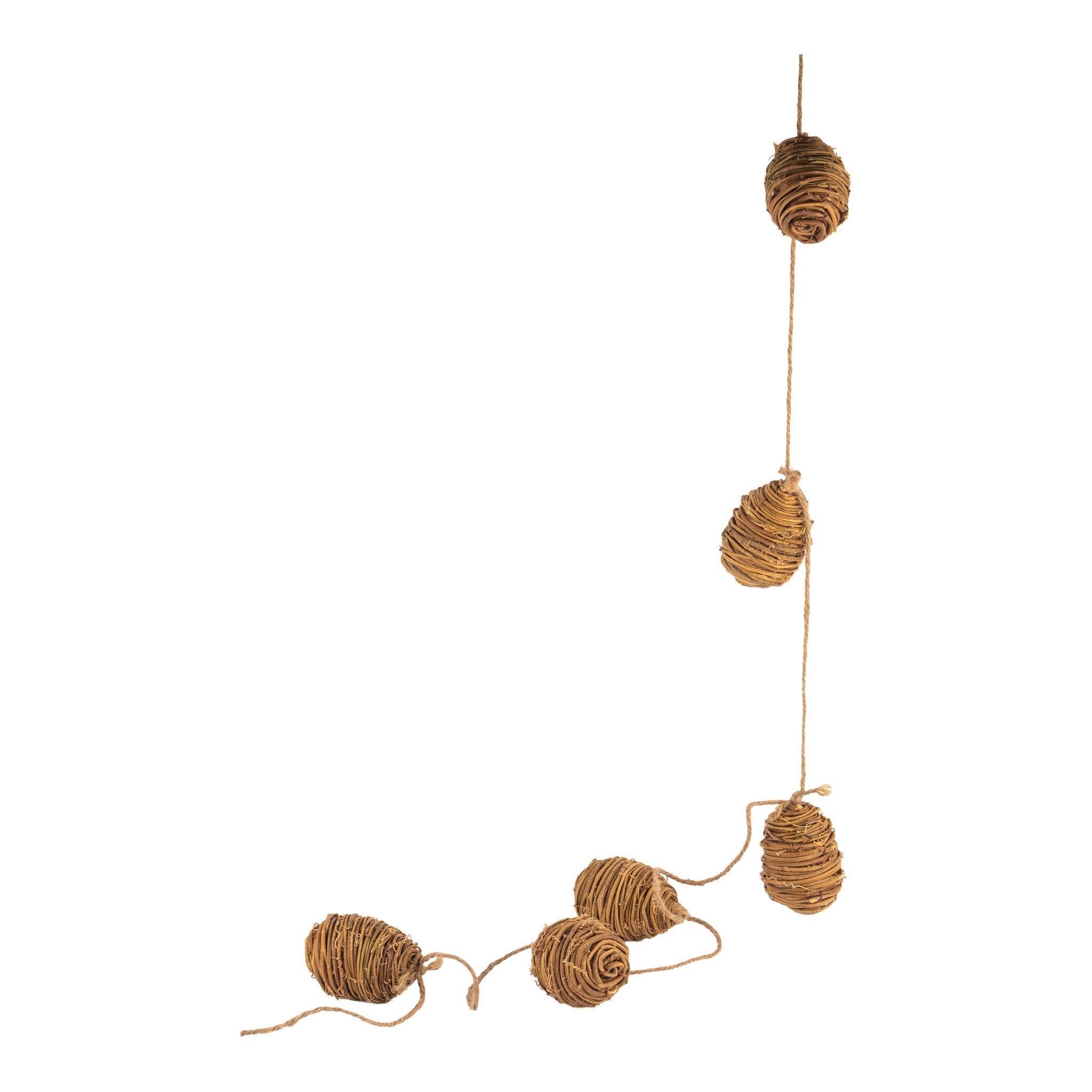 180cm 6pc Natural Egg Garland - Seasonal Decor