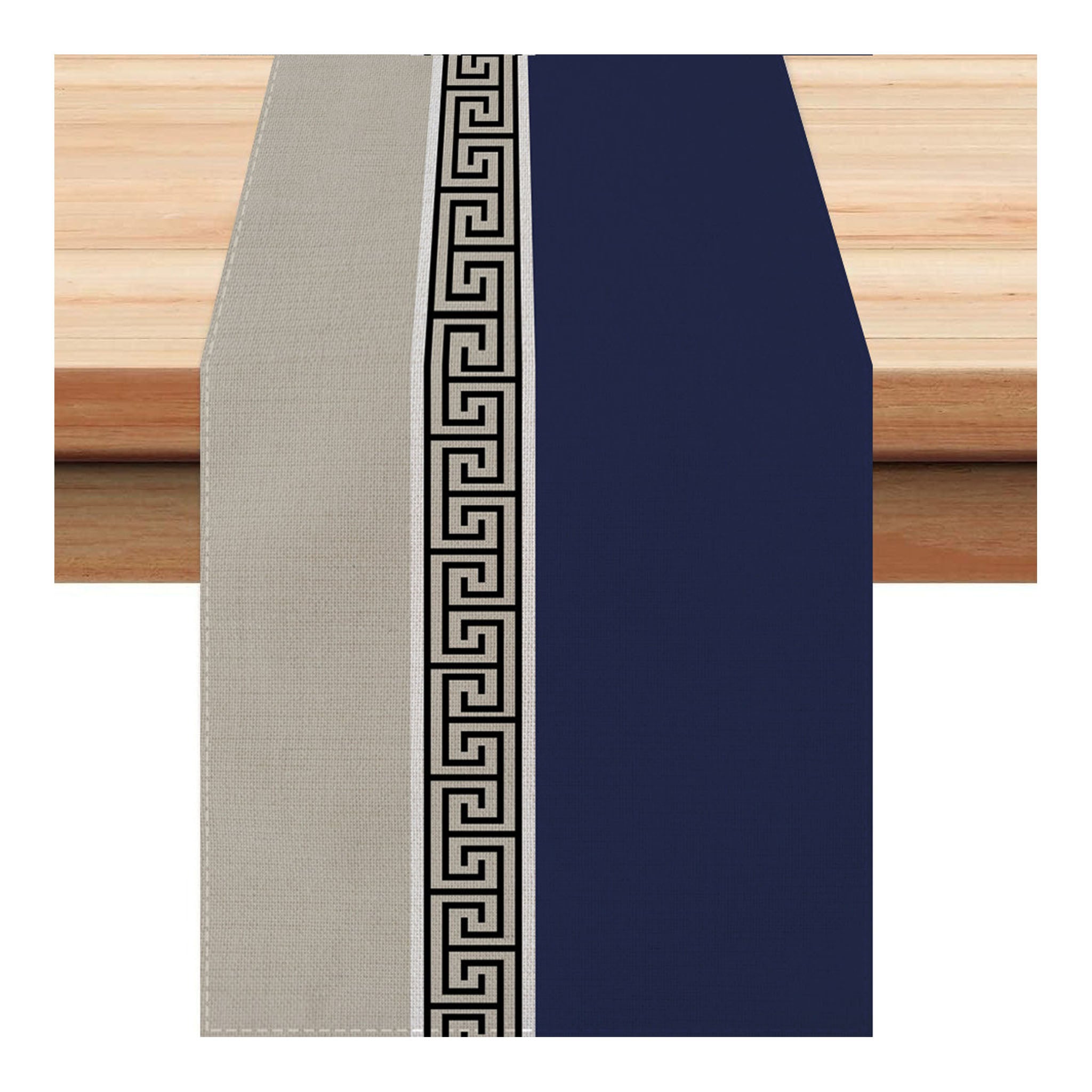 Heirloom Blue Natural Table Cloth - Seasonal Decor