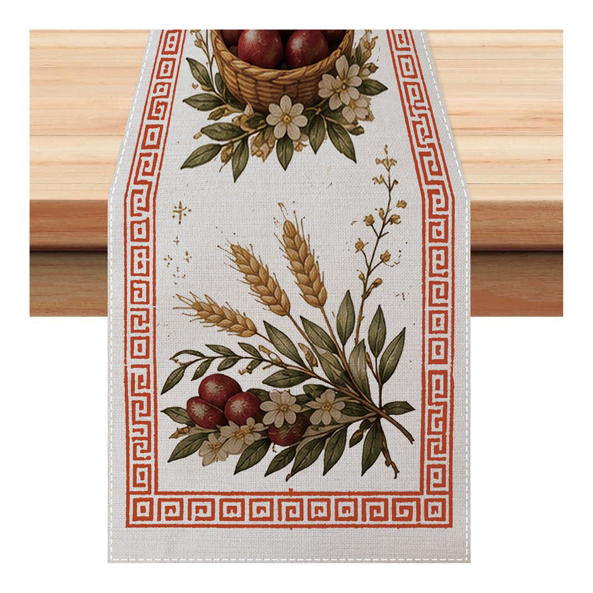 Traditional Greek Easter Red Egg Table Runner - Seasonal Decor