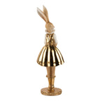 36cm Luxe Gold Standing Bunny Lady - Seasonal Decor