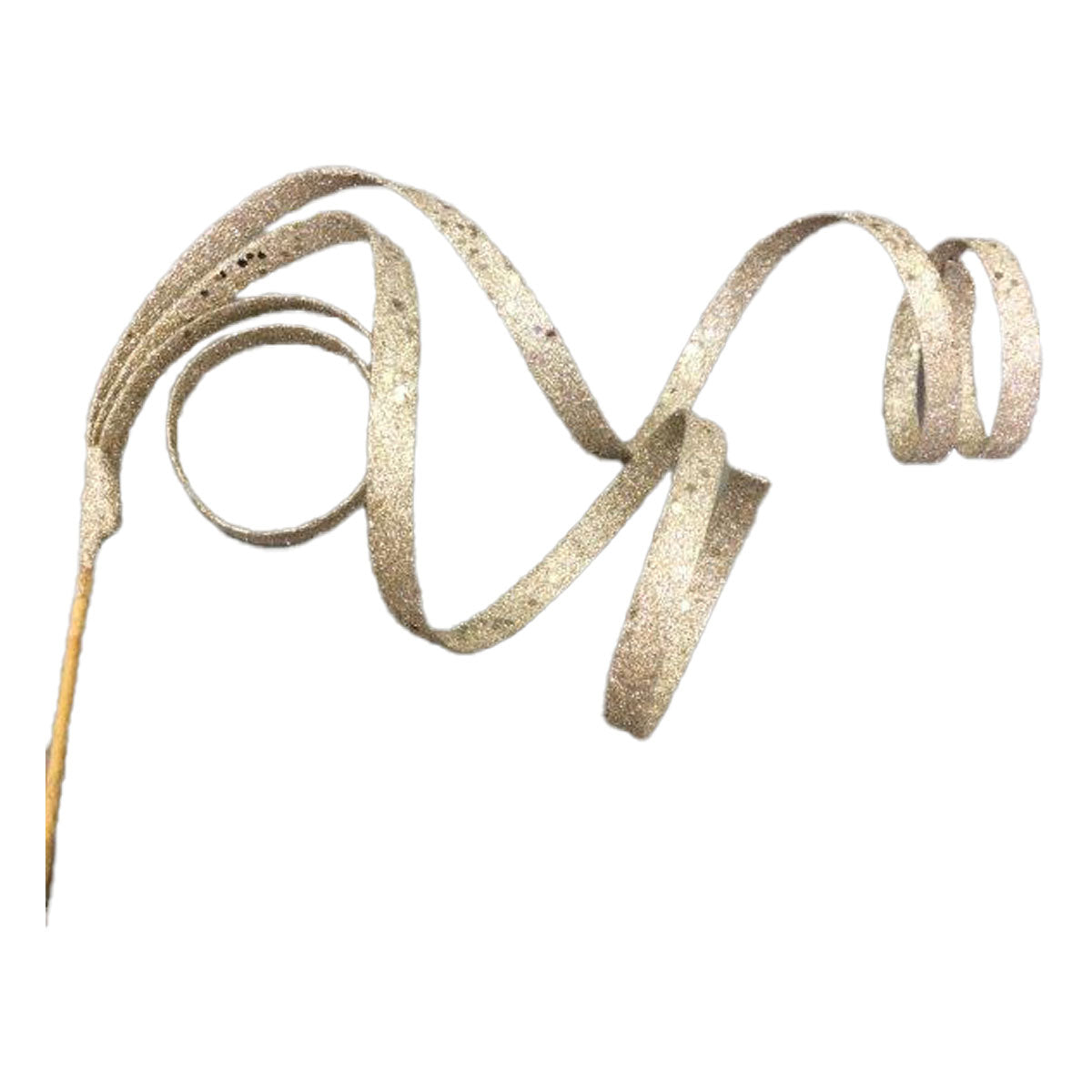 Champagne Spiral Curl Pick - Seasonal Decor