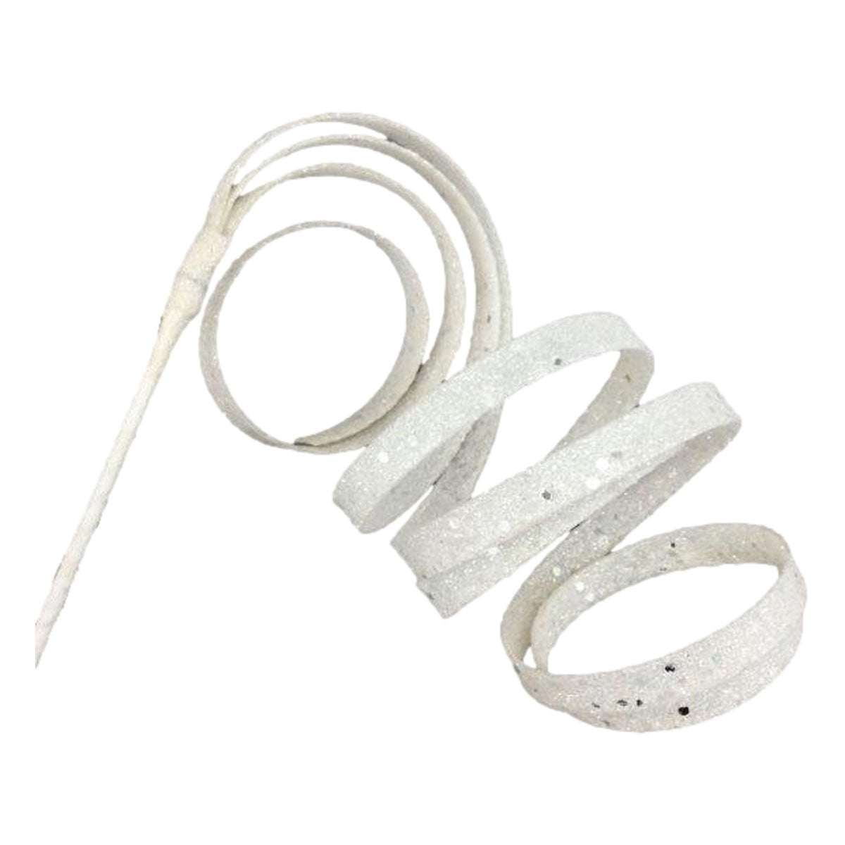 White Spiral Curl Pick - Seasonal Decor