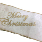 White Velvet M/C Ribbon - Seasonal Decor