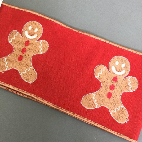 Gingerbread Embroded Ribbon - Seasonal Decor