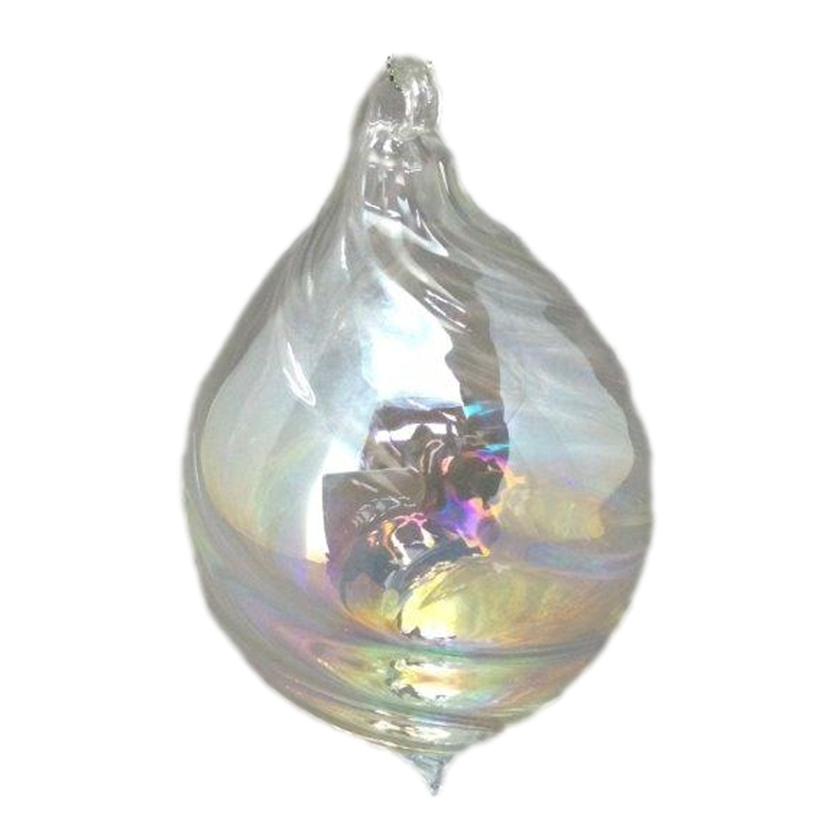 Clear Irid Drop Hanging - Seasonal Decor