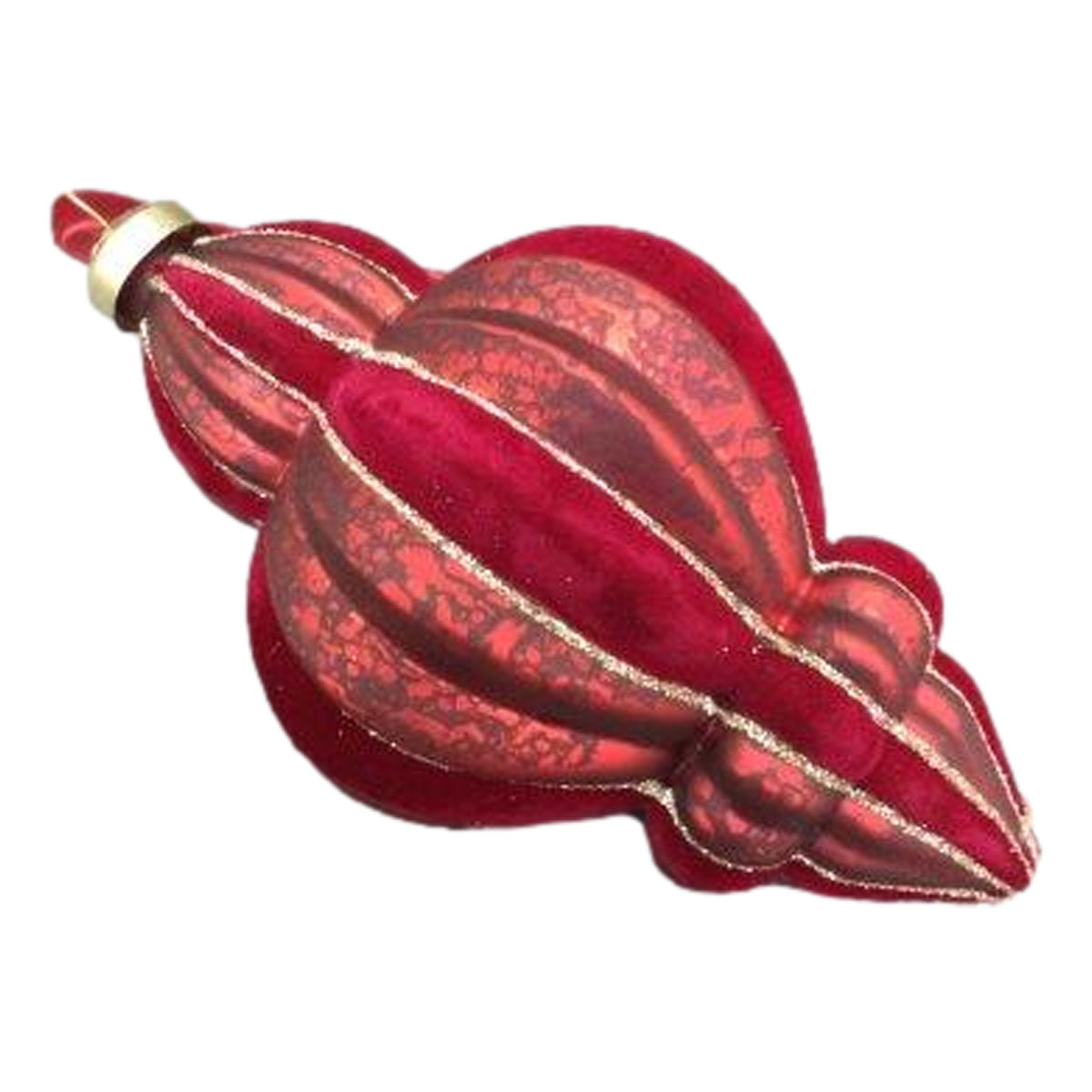 Red Velour Finial - Seasonal Decor