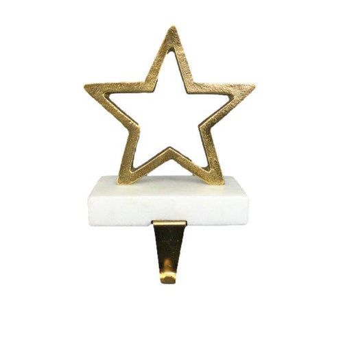 Gold Star Stocking Holder - Seasonal Decor