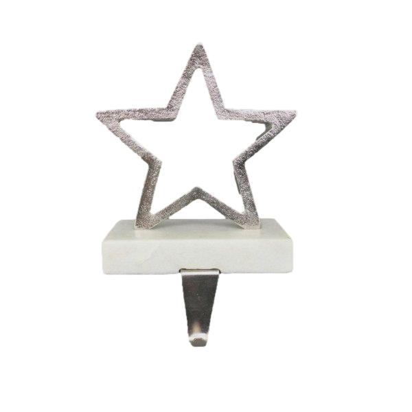 Silver Star Stocking Holder - Seasonal Decor