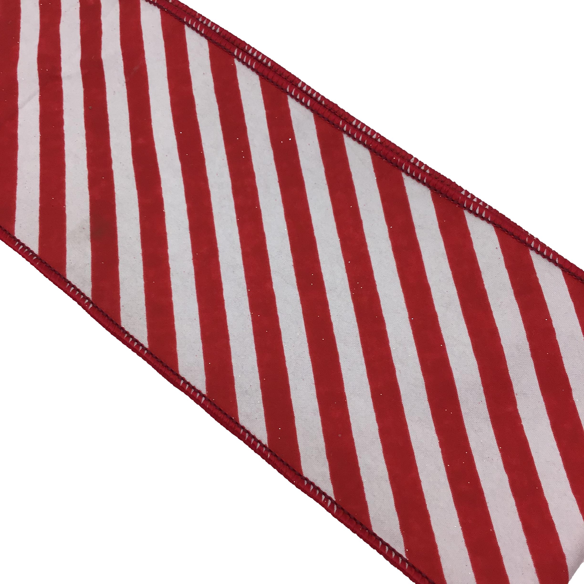 4In Red White Striped Ribbon - Seasonal Decor