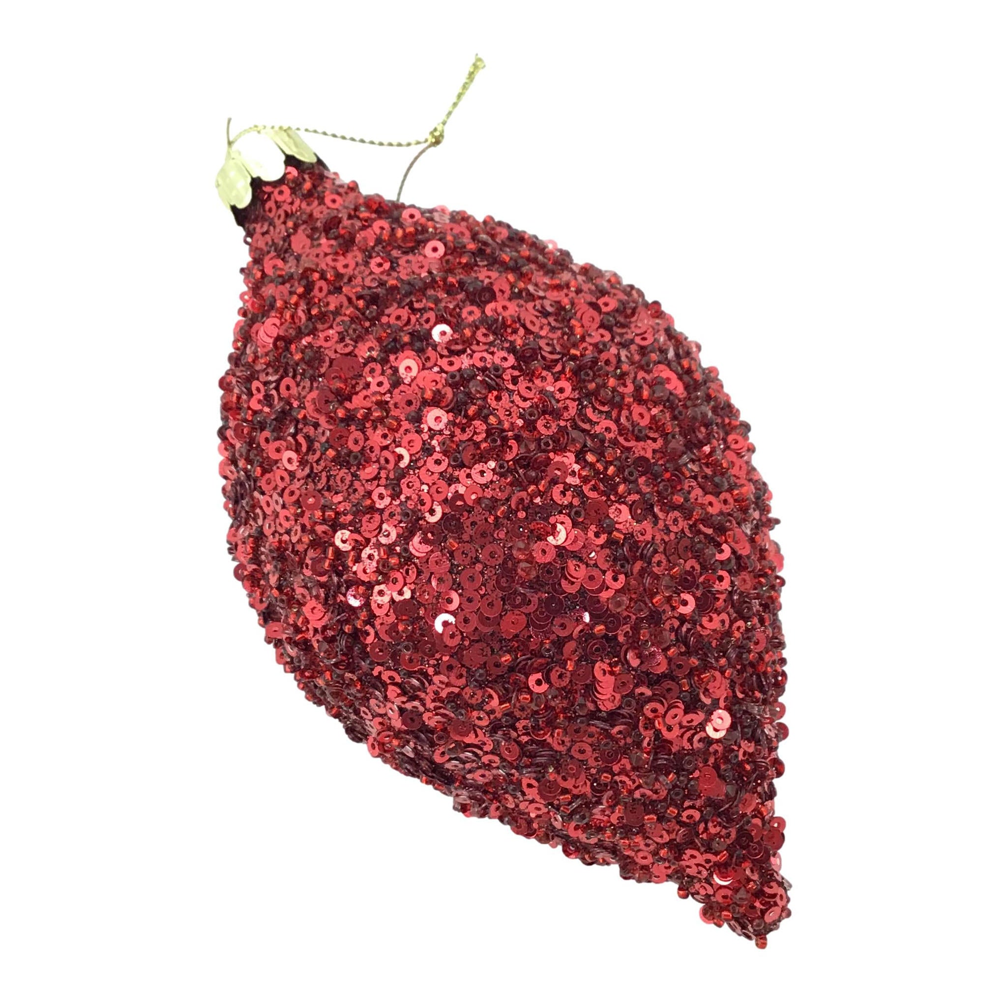 Red Crystal Long Drop Hanging - Seasonal Decor