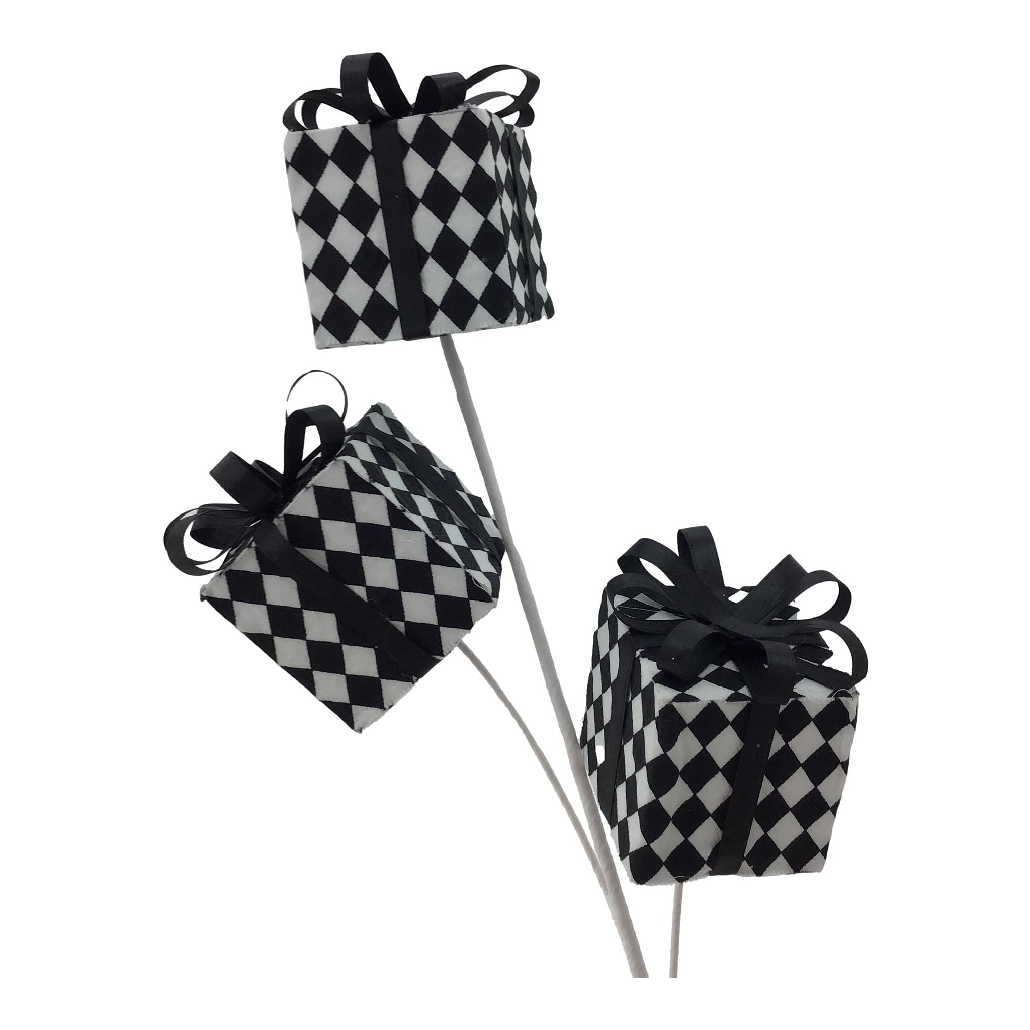 Black Harlequin Gift Spray - Seasonal Decor